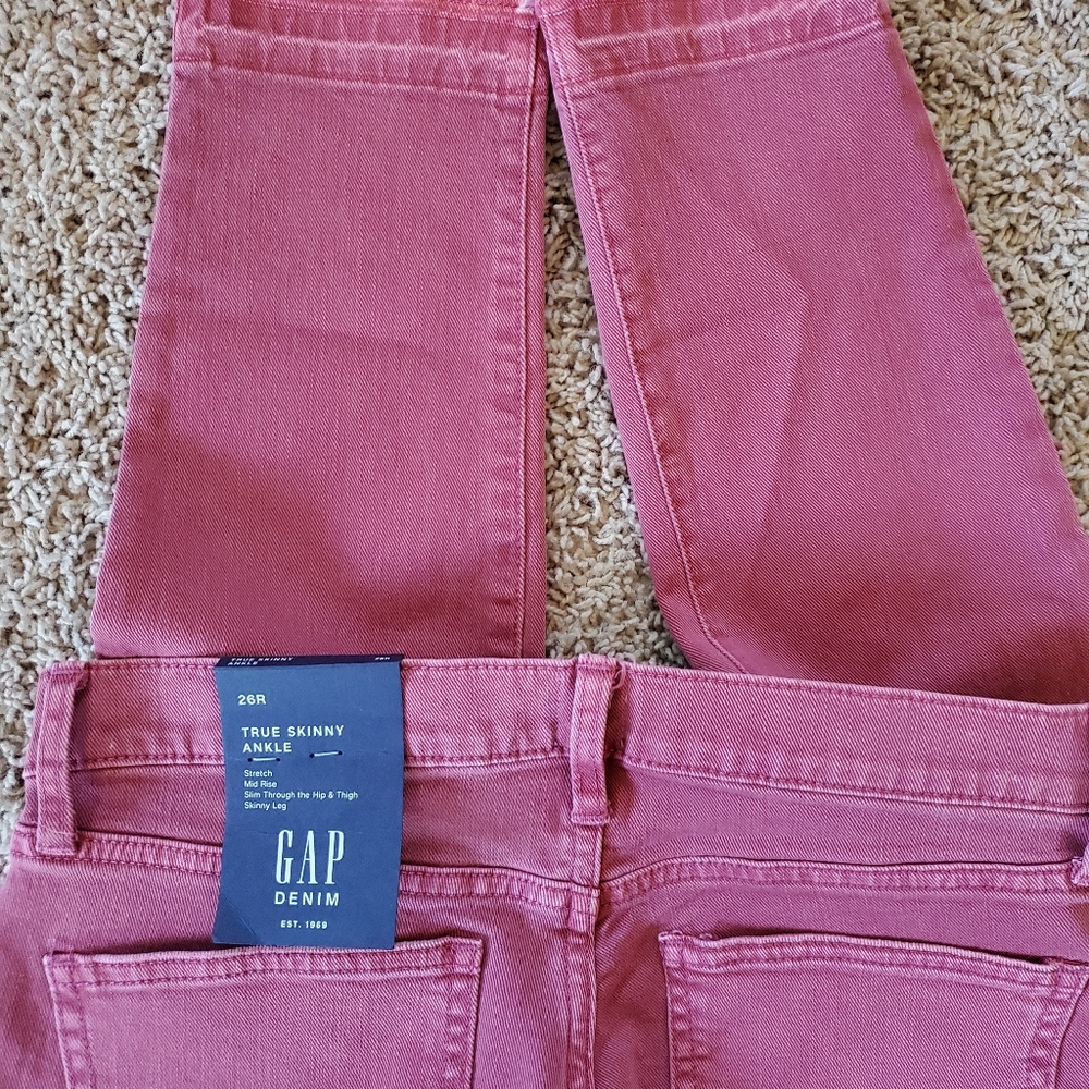 Gap Mid Rise True Skinny Anckle Jeans Sz 26 R - Picture 4 of 9